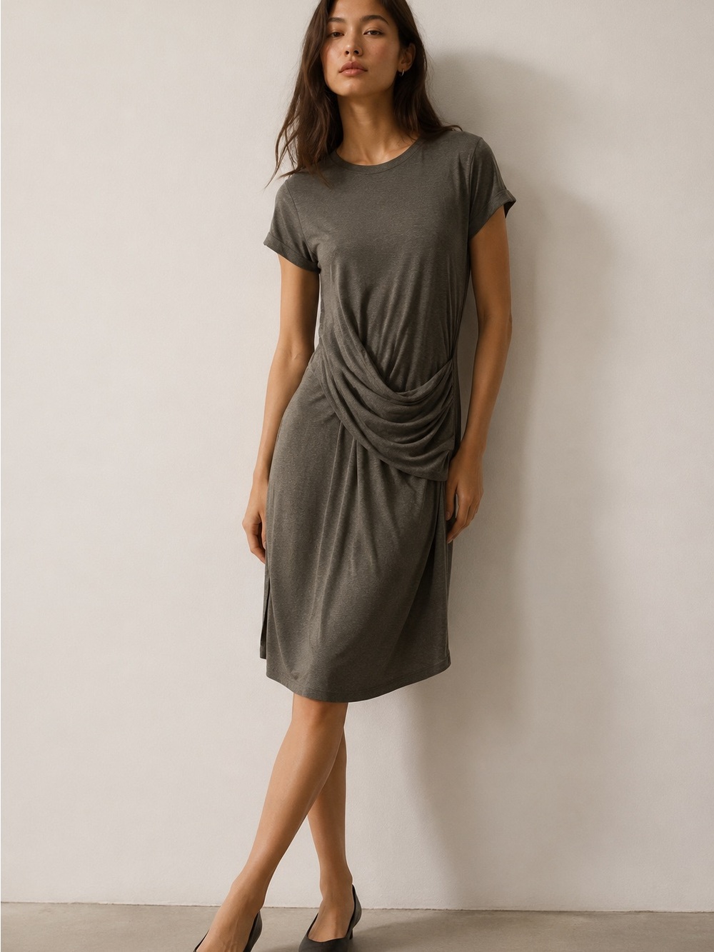 C&C California Ruched T-shirt Dress Size S